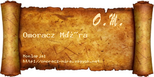 Omoracz Míra névjegykártya